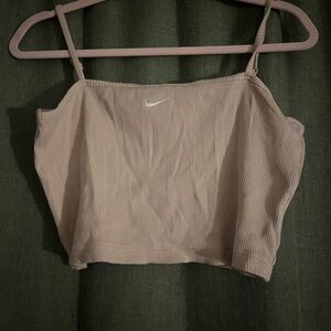 Nike Women's Ribbed Tan Crop Top